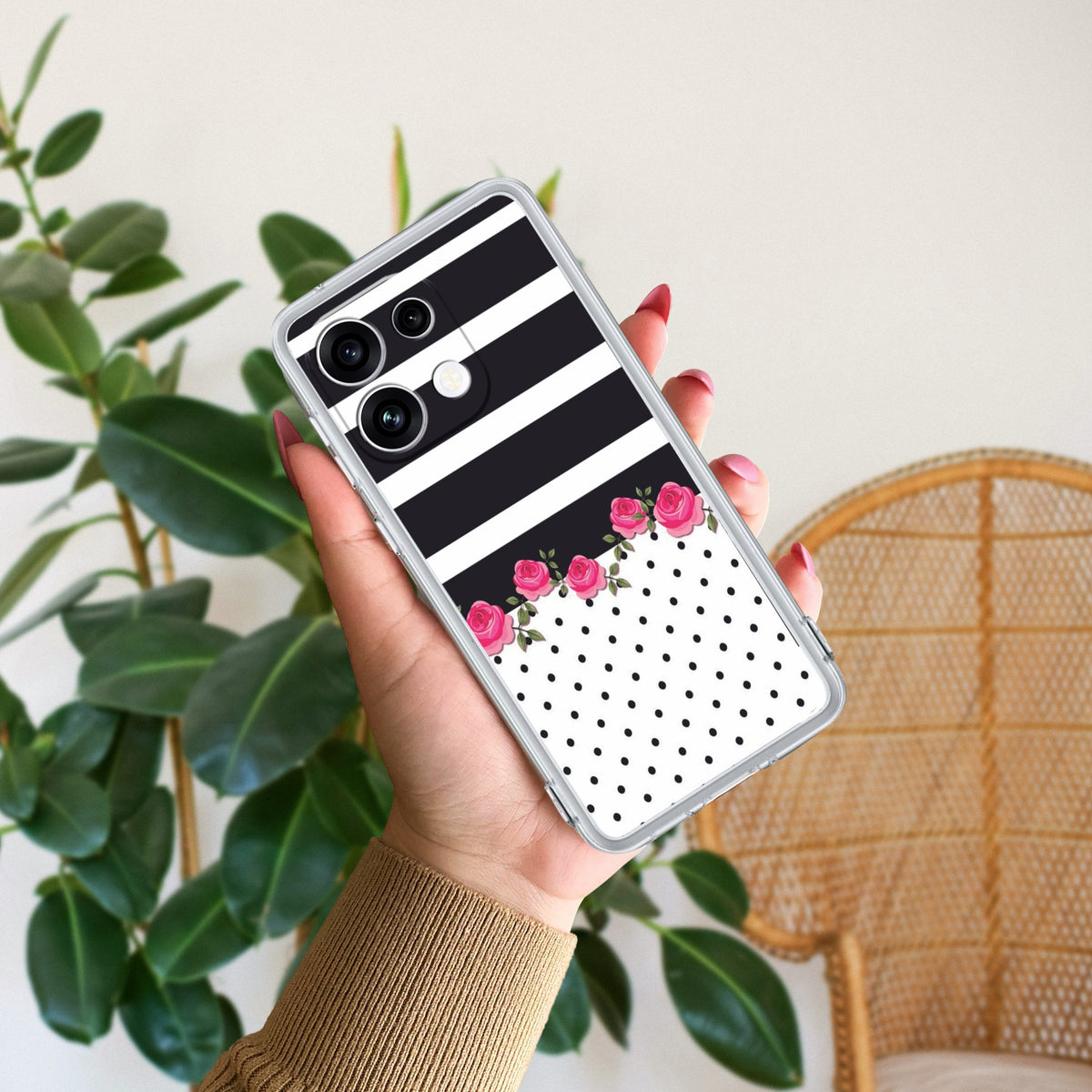 Elegant Rose Parad Anti Yellow Case For Oppo Reno 16C 5G