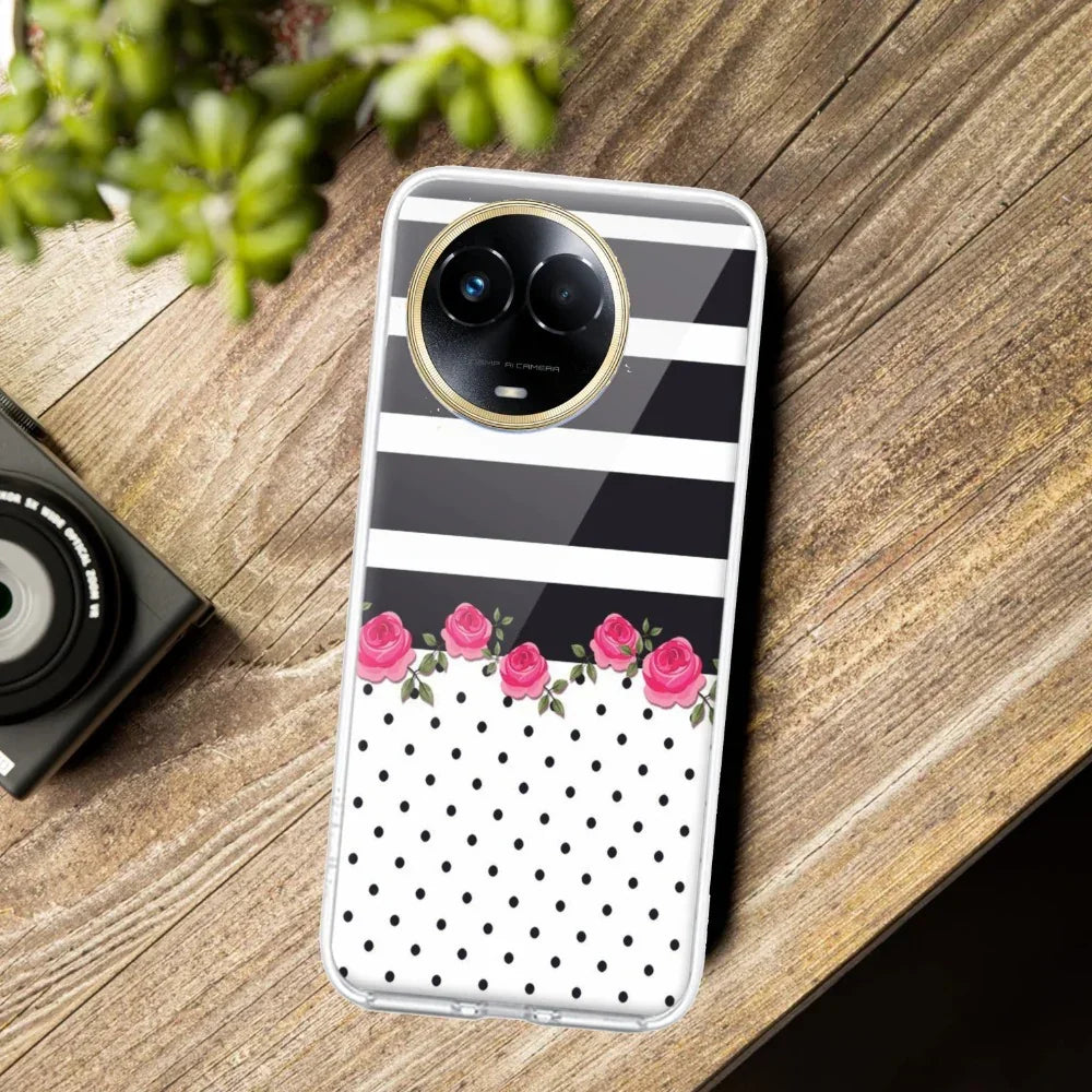 Elegant Rose Parad Transparent Silicon Case For Realme Narzo 60X /  Realme 11X
