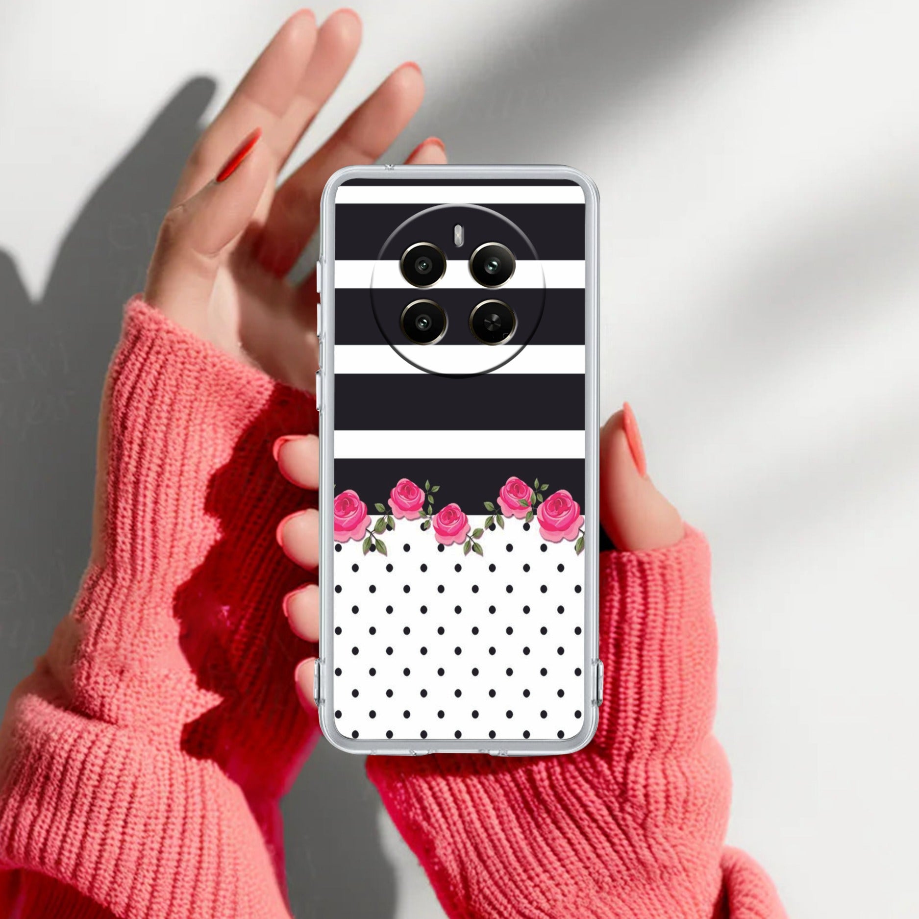 Elegant Rose Parad Transparent Silicon Case For Realme Narzo 70 5G