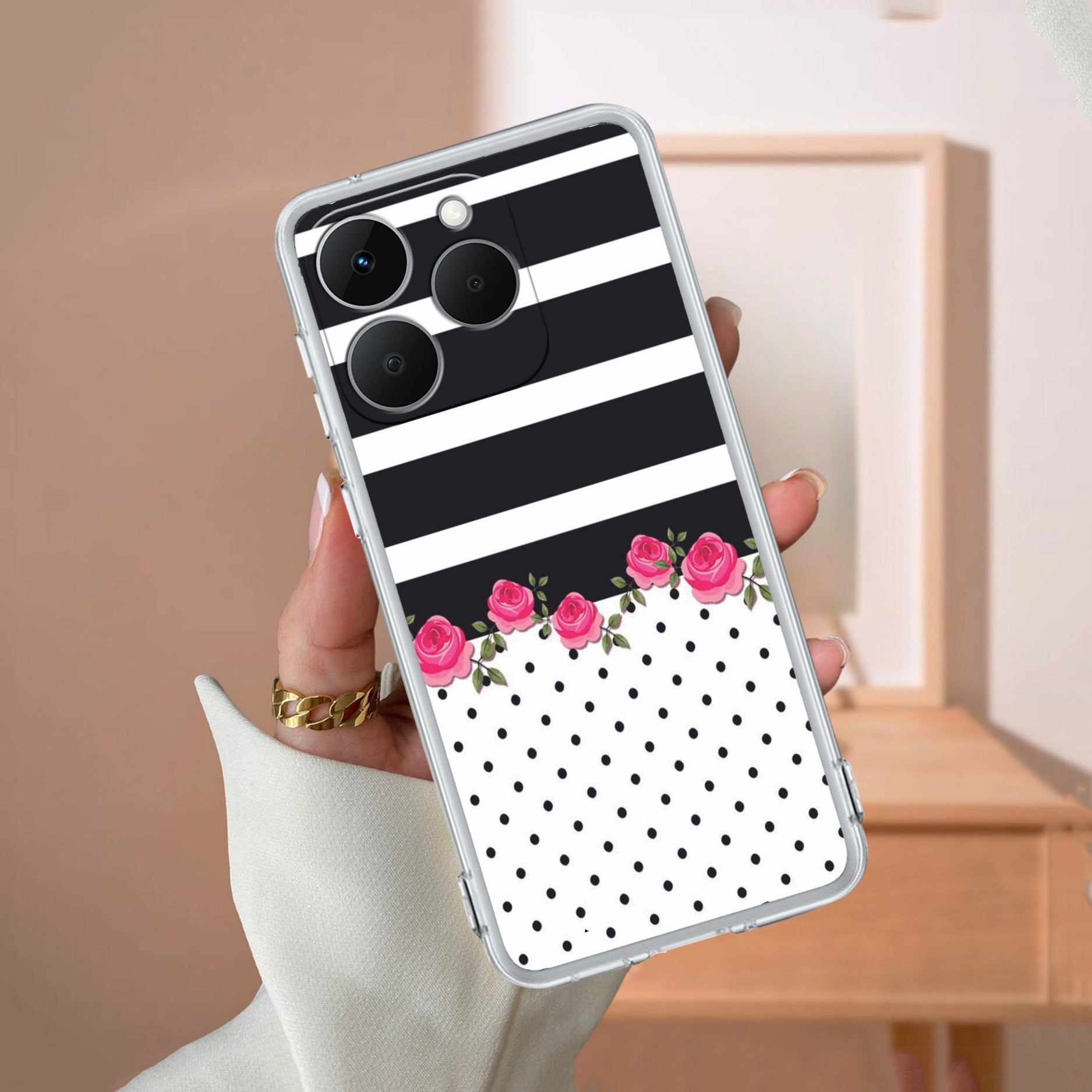 Elegant Rose Parad Anti Yellow Case For Realme 15T 5G