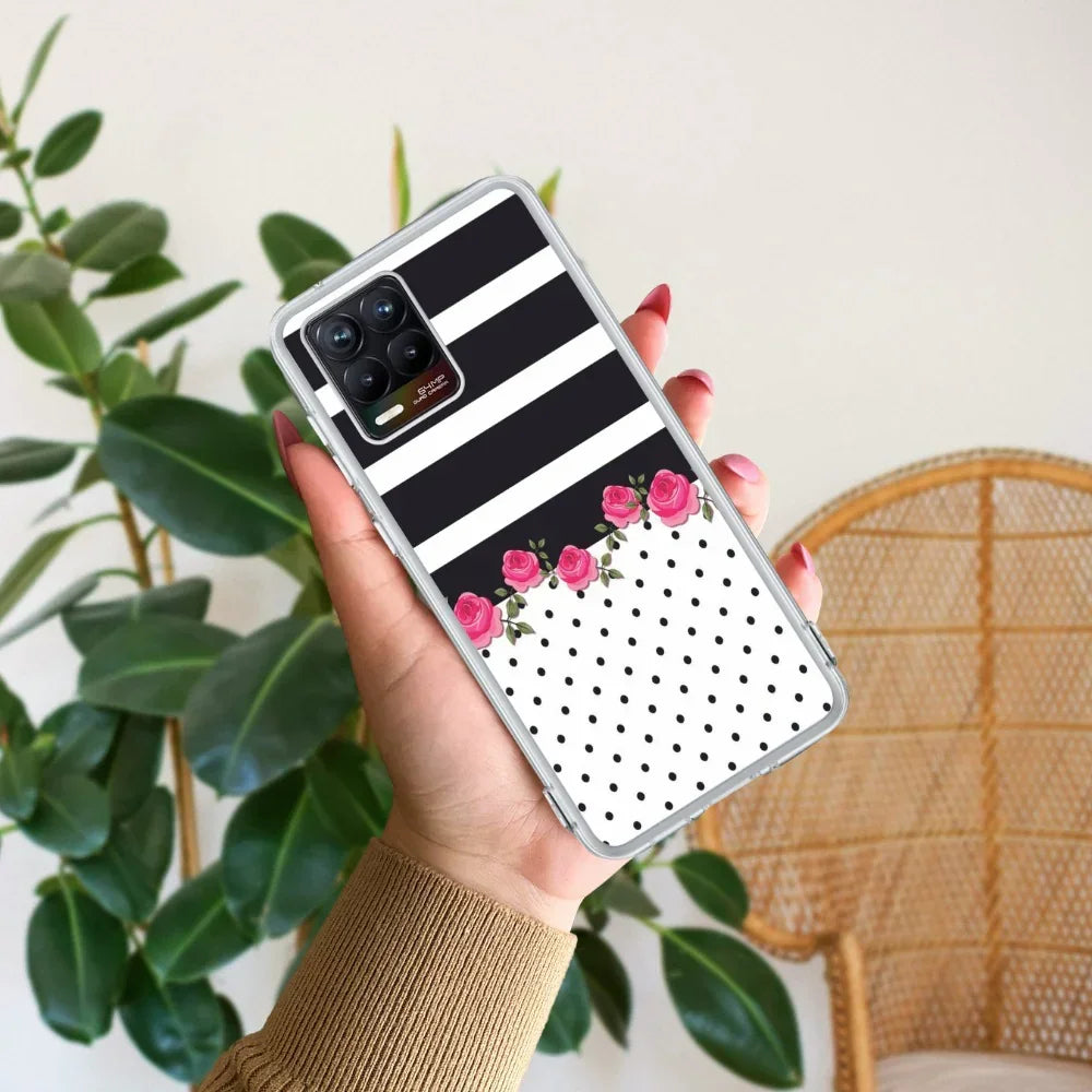Elegant Rose Parad Transparent Silicon Case For Realme 8i / Realme Narzo 50