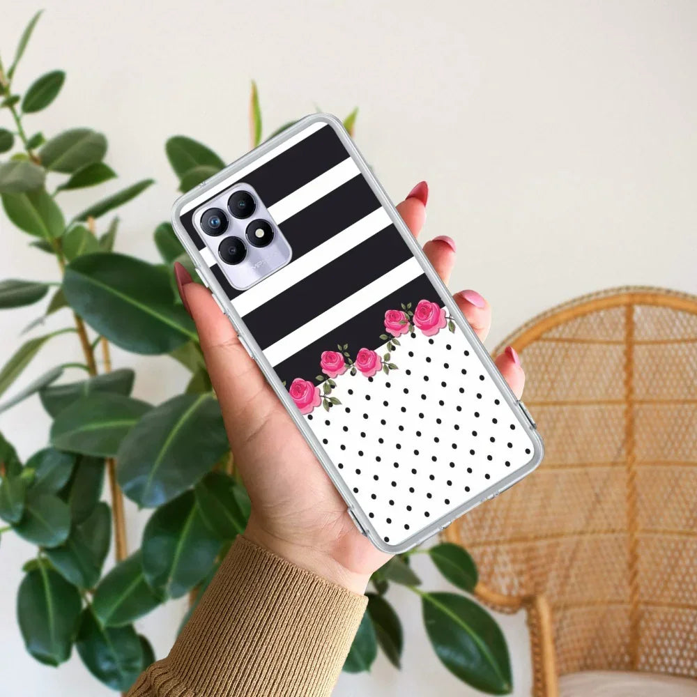 Elegant Rose Parad Transparent Silicon Case For Realme 8 5G / Realme 8s 5G / Realme 9 5G / Realme Narzo 30 5G