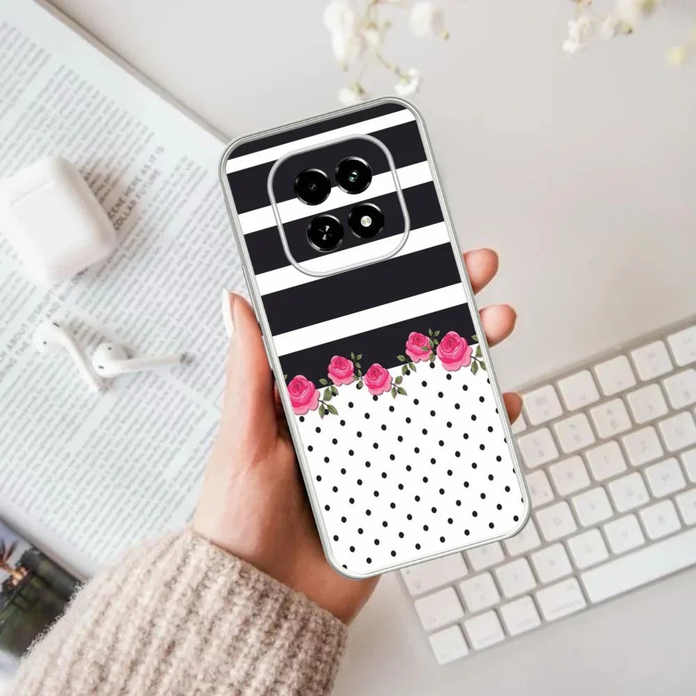 Elegant Rose Parad Transparent Silicon Case For Realme C63 5G