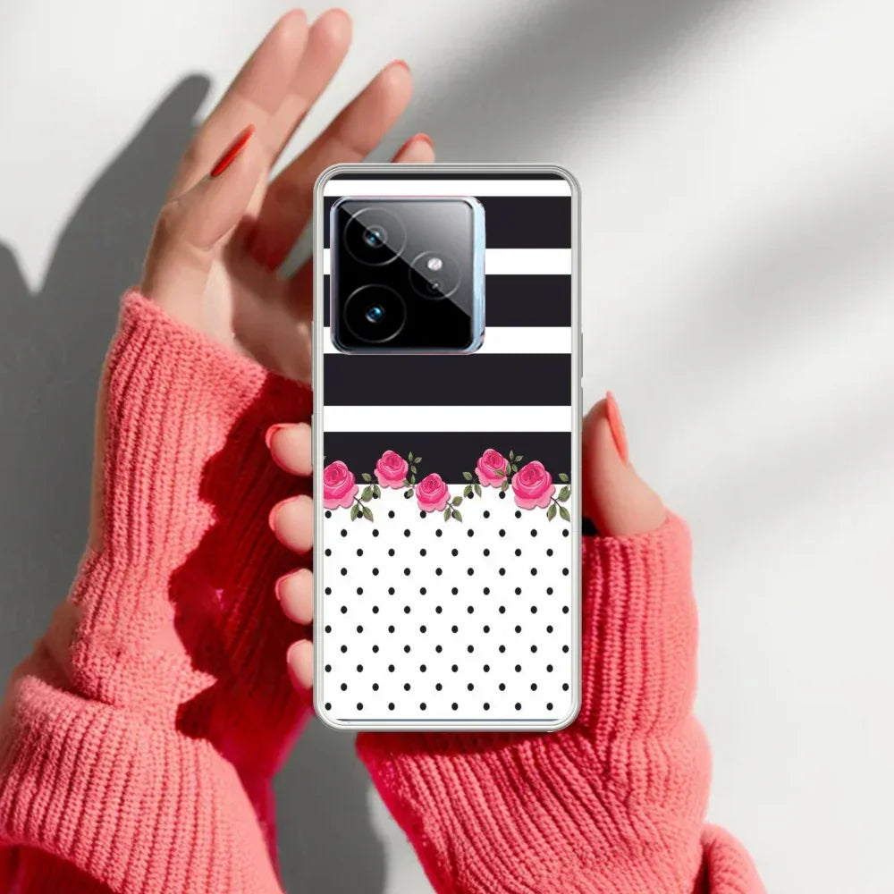 Elegant Rose Parad Transparent Silicon Case For Realme GT 7 5G