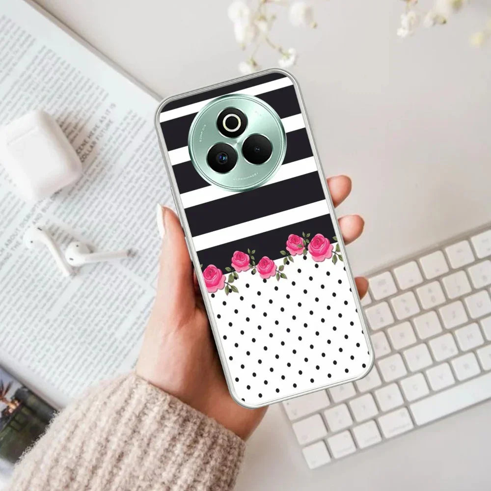 Elegant Rose Parad Transparent Silicon Case For Realme P2 Pro 5G