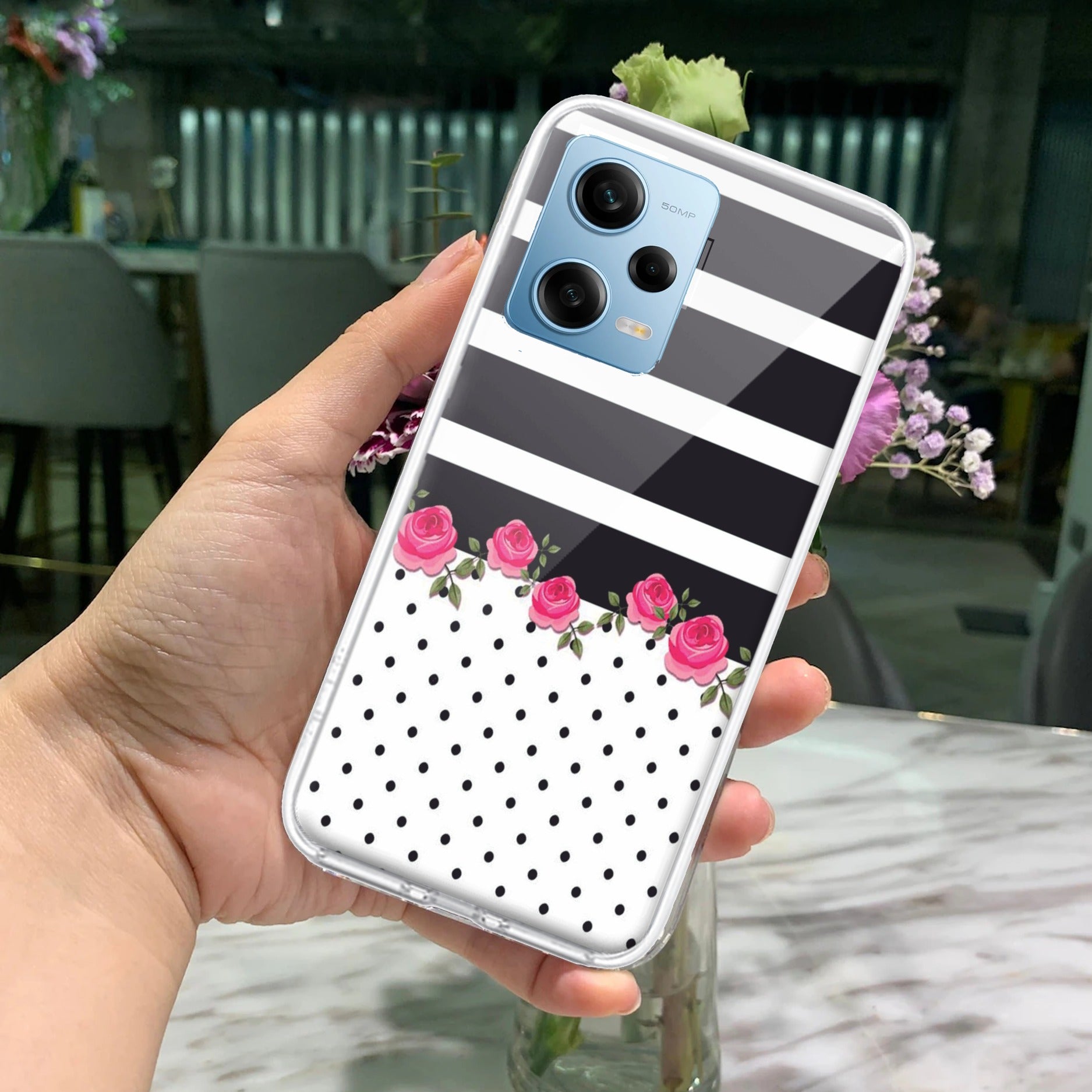 Elegant Rose Parad Transparent Silicon Case For Redmi/Xiaomi