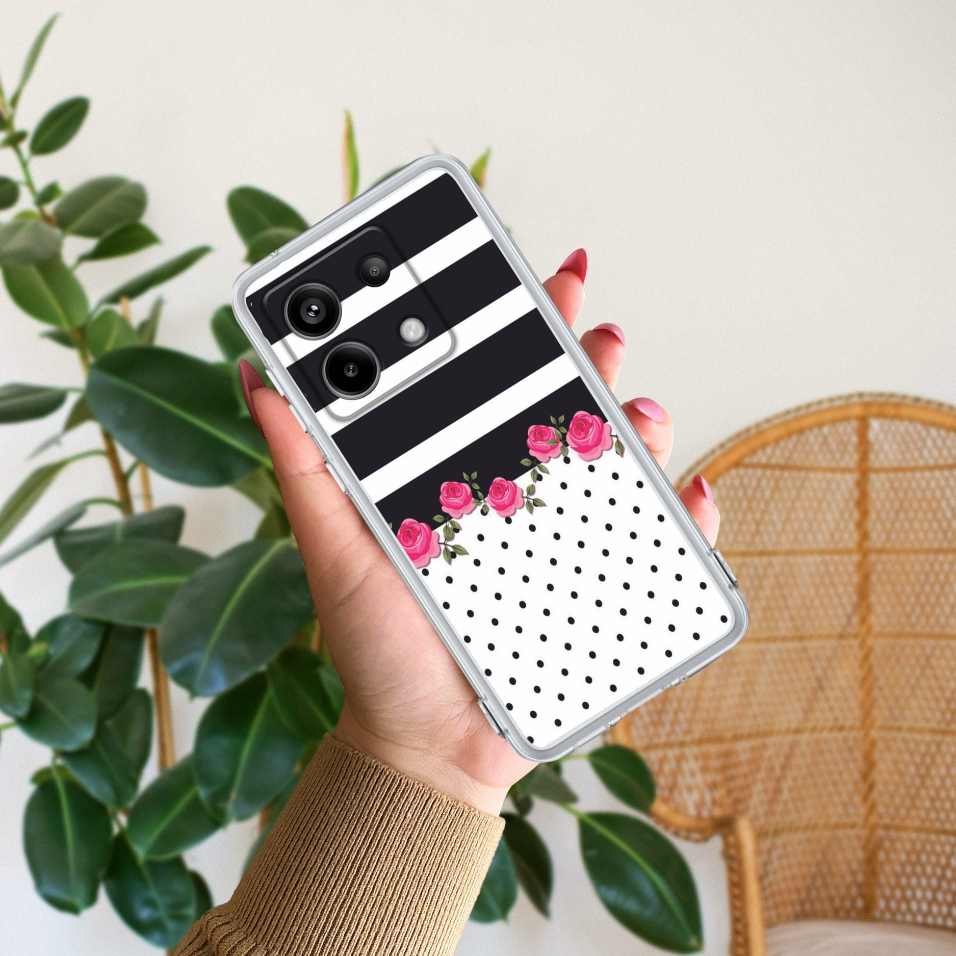 Elegant Rose Parad Transparent Silicon Case For Redmi/Xiaomi