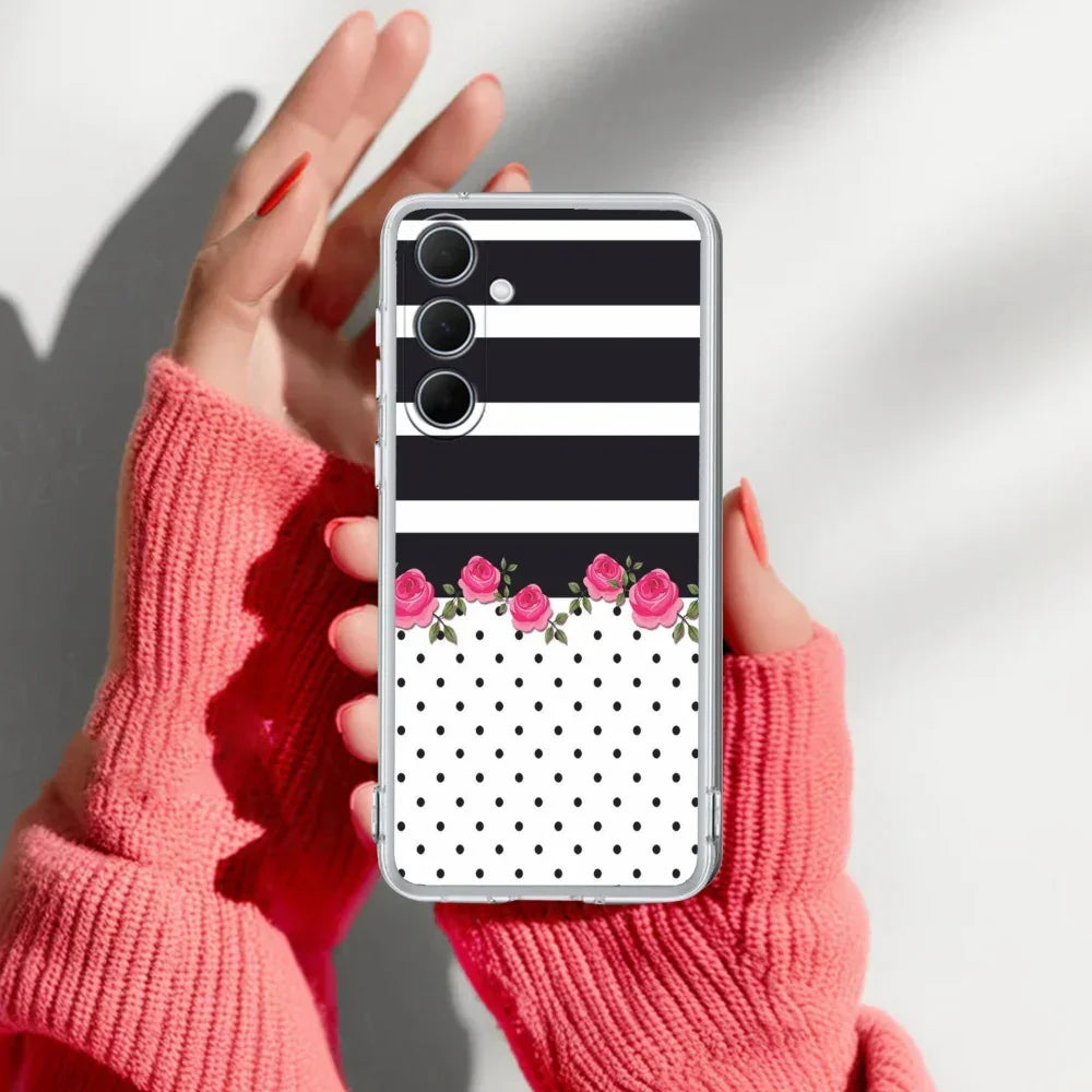 Elegant Rose Parad Transparent Silicon Case For Samsung Galaxy M56 5G