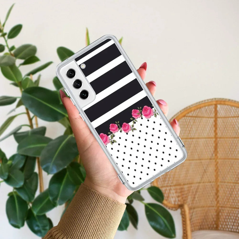 Elegant Rose Parad Transparent Silicon Case For Samsung