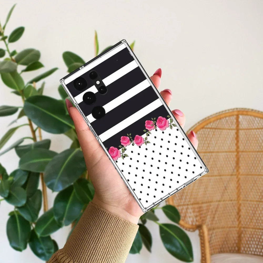Elegant Rose Parad Transparent Silicon Case For Samsung Galaxy A12 / M12 / F12
