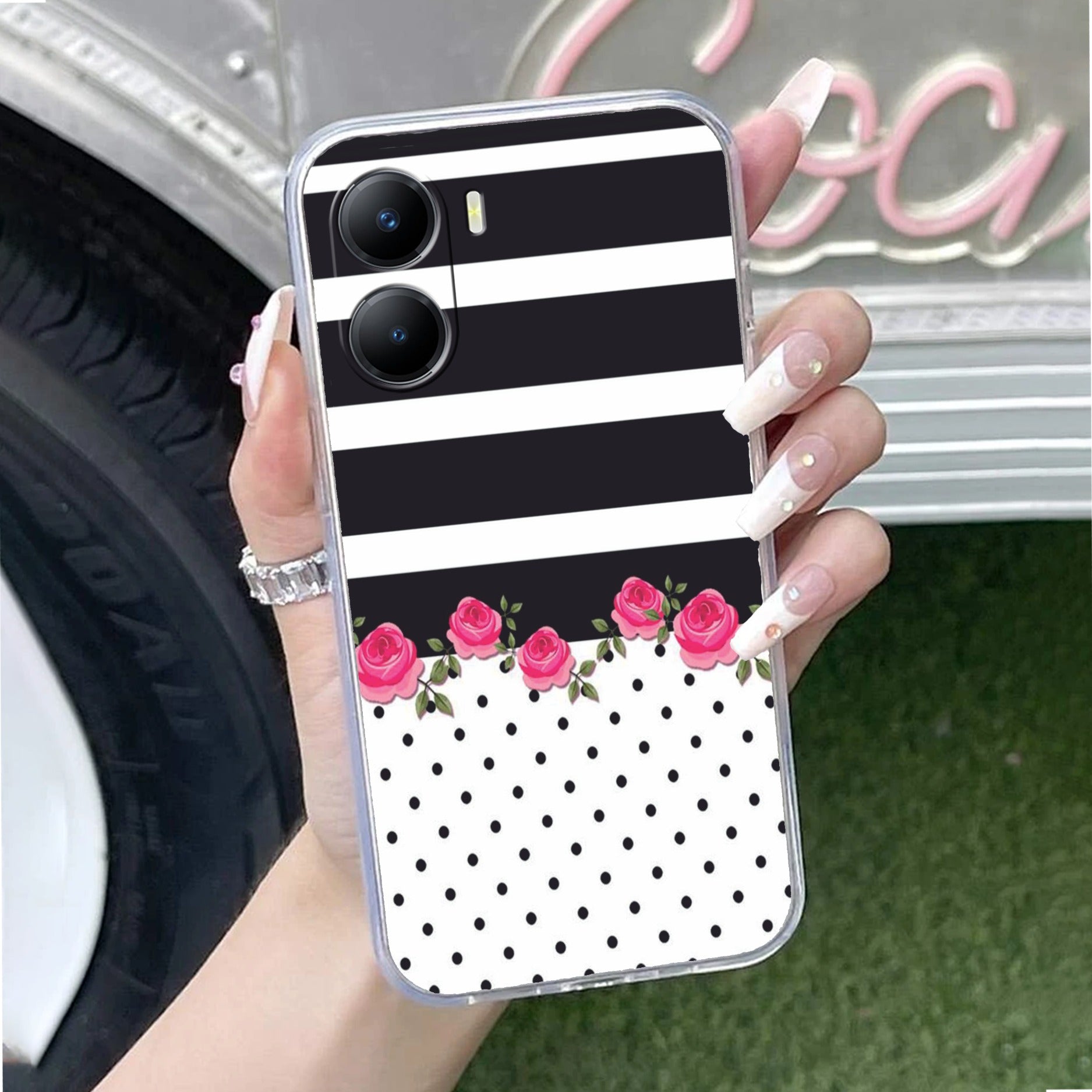 Elegant Rose Parad Anti Yellow Case For Vivo T2x 5G