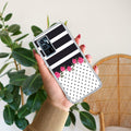 Elegant Rose Parad Transparent Silicon Case For Vivo V23E