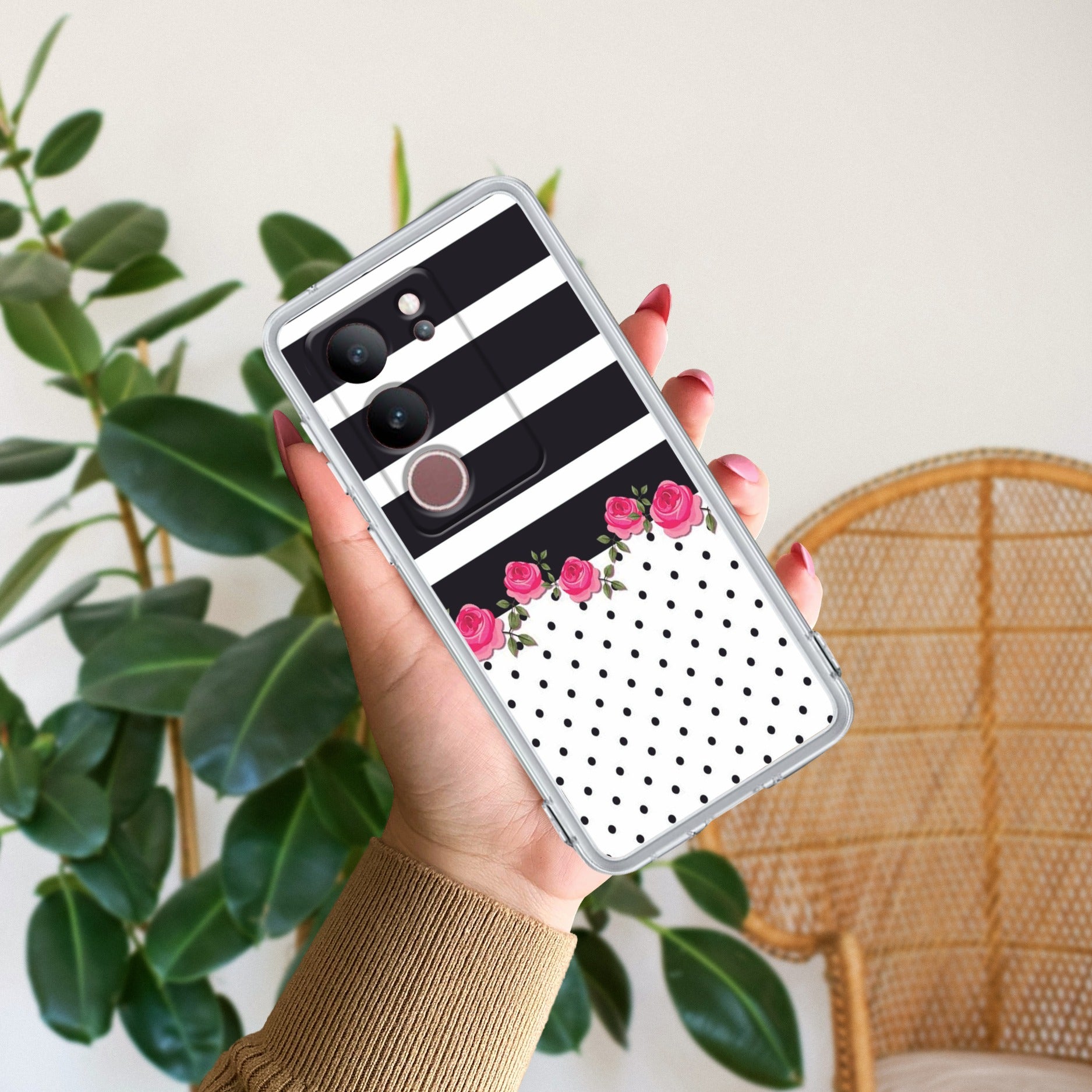 Elegant Rose Parad Transparent Silicon Case For Vivo Y73