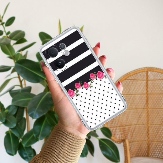 Elegant Rose Parad Transparent Silicon Case For Vivo