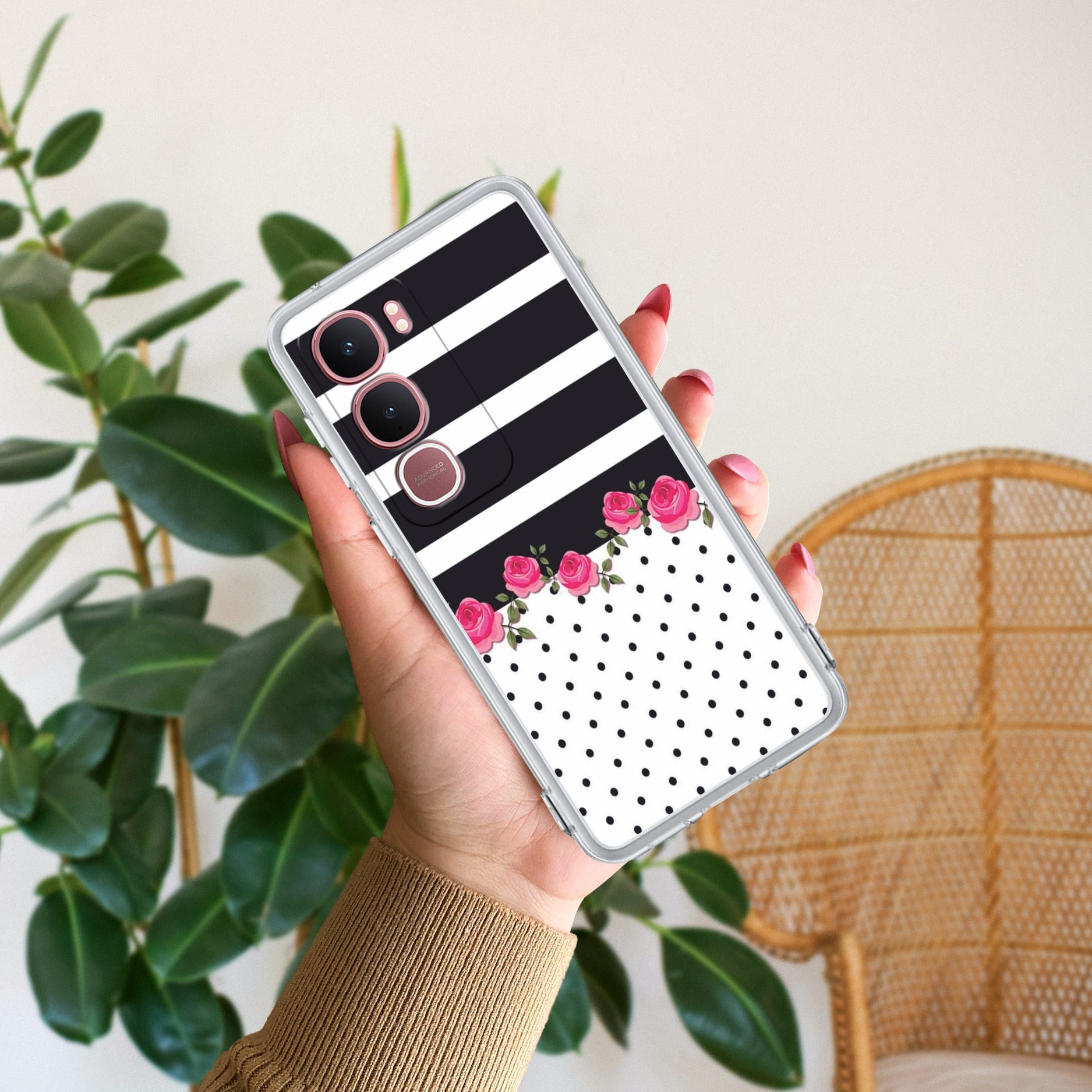 Elegant Rose Parad Anti Yellow Case For Vivo Y31 5G
