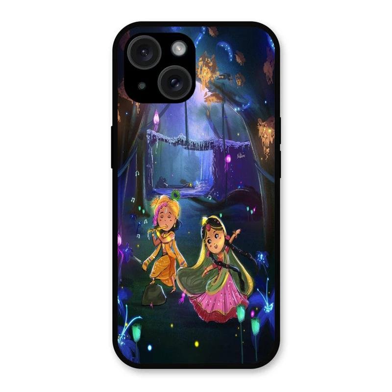 Enchanted Radha Krishna Phone Case For iPhone 15