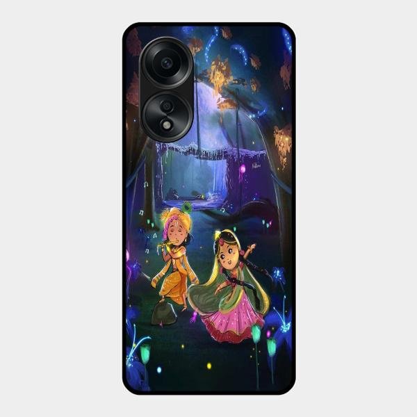 Enchanted Radha Krishna Phone Case For Oppo A58