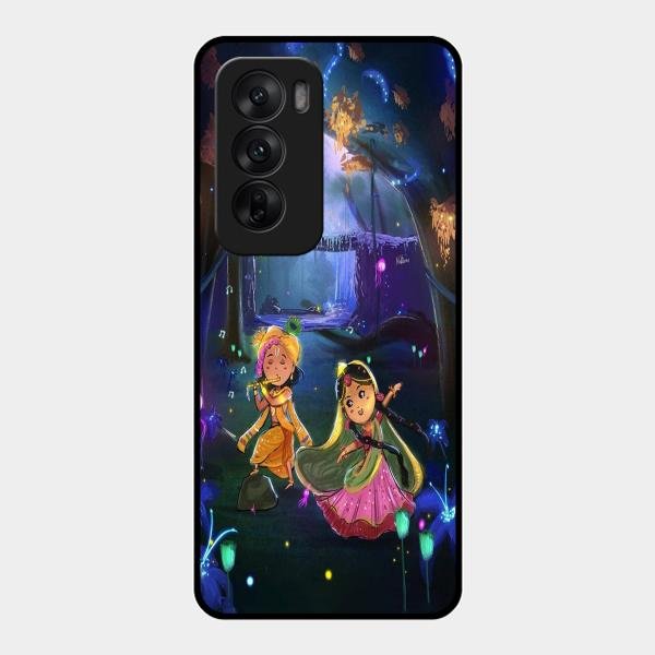 Enchanted Radha Krishna Phone Case For Oppo Reno 12 5G