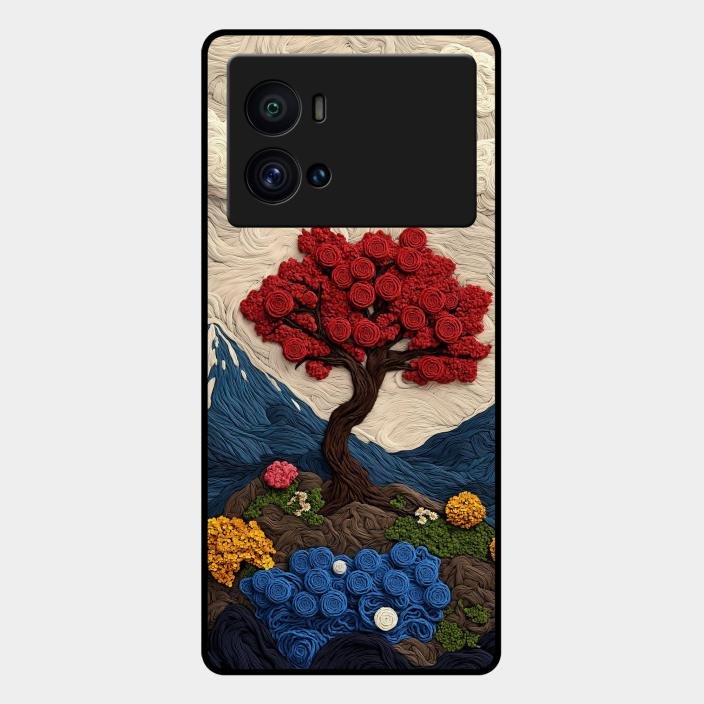 Eternal Nature Tapestry Glass Case Cover For iQOO - ShopOnCliQ