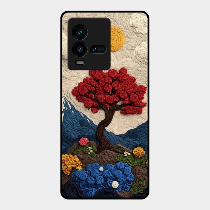 Eternal Nature Tapestry Glass Case Cover For iQOO - ShopOnCliQ