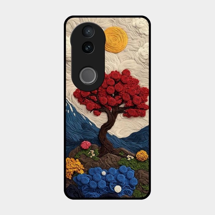 Eternal Nature Tapestry Glass Case Cover For iQOO - ShopOnCliQ