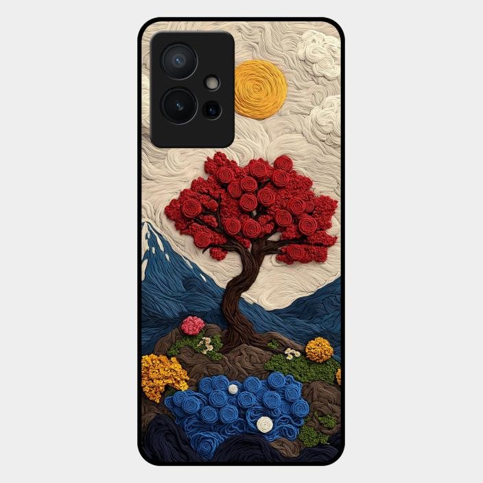 Eternal Nature Tapestry Glass Case Cover For iQOO - ShopOnCliQ