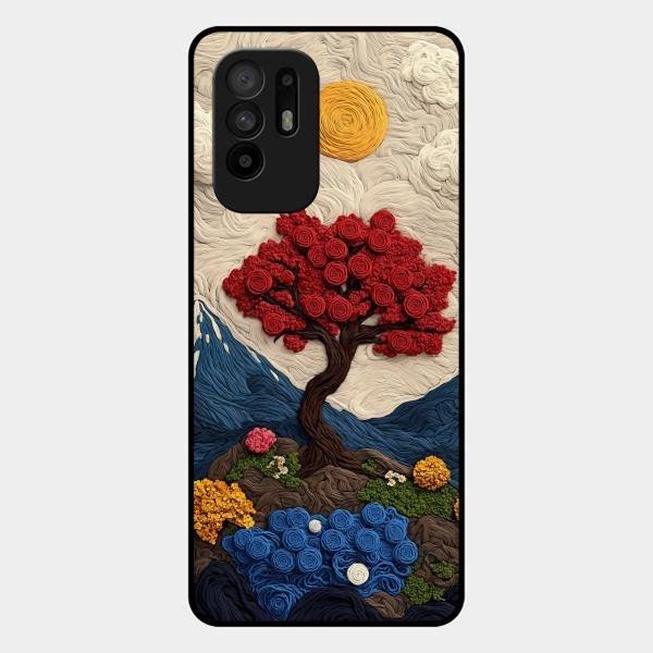 Eternal Nature Tapestry Glass Case Cover For Oppo - ShopOnCliQ