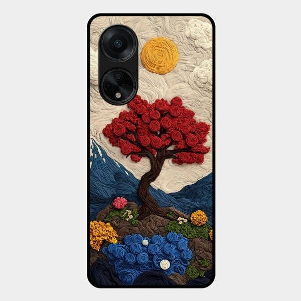 Eternal Nature Tapestry Glass Case Cover For Oppo - ShopOnCliQ