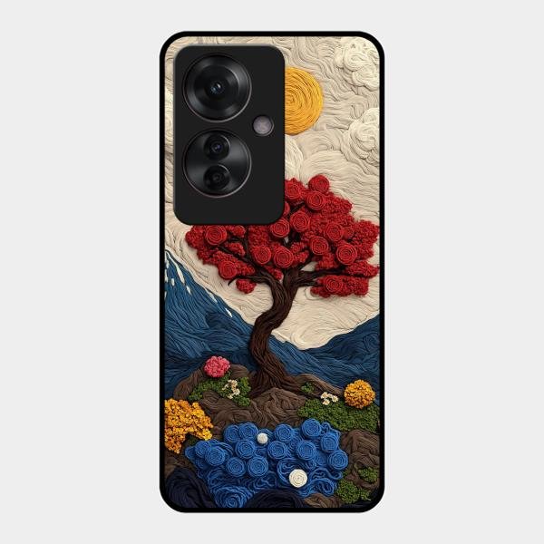 Eternal Nature Tapestry Glass Case Cover For Oppo - ShopOnCliQ