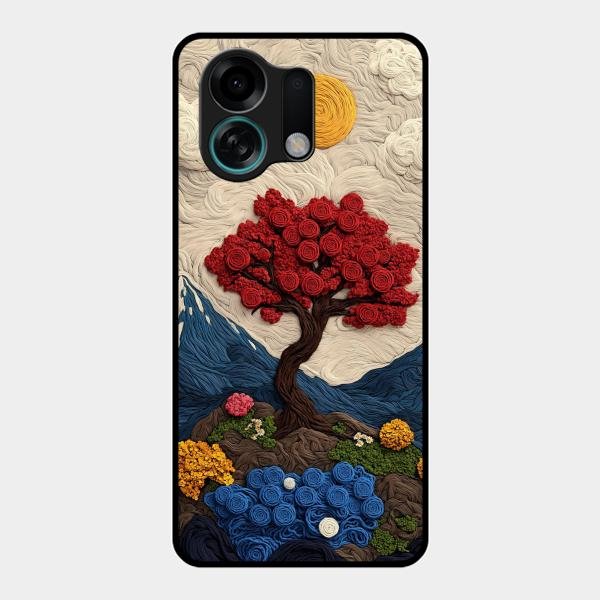 Eternal Nature Tapestry Glass Case Cover For Oppo - ShopOnCliQ