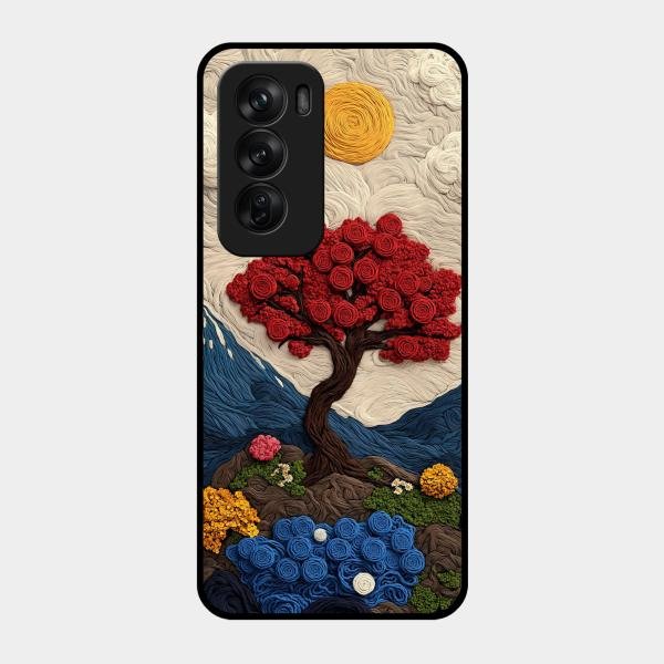 Eternal Nature Tapestry Glass Case Cover For Oppo - ShopOnCliQ