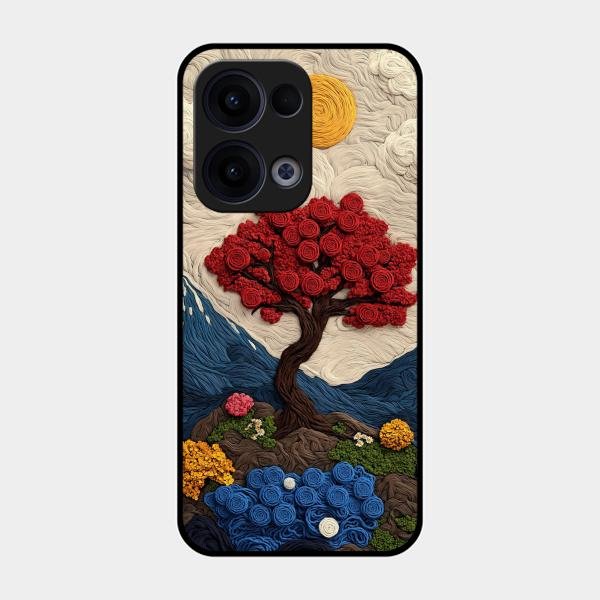 Eternal Nature Tapestry Glass Case Cover For Oppo - ShopOnCliQ