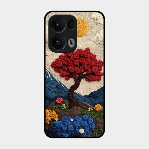 Eternal Nature Tapestry Glass Case Cover For Oppo - ShopOnCliQ