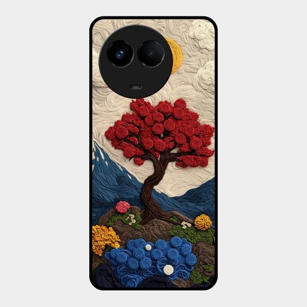 Eternal Nature Tapestry Glass Case Cover For Realme