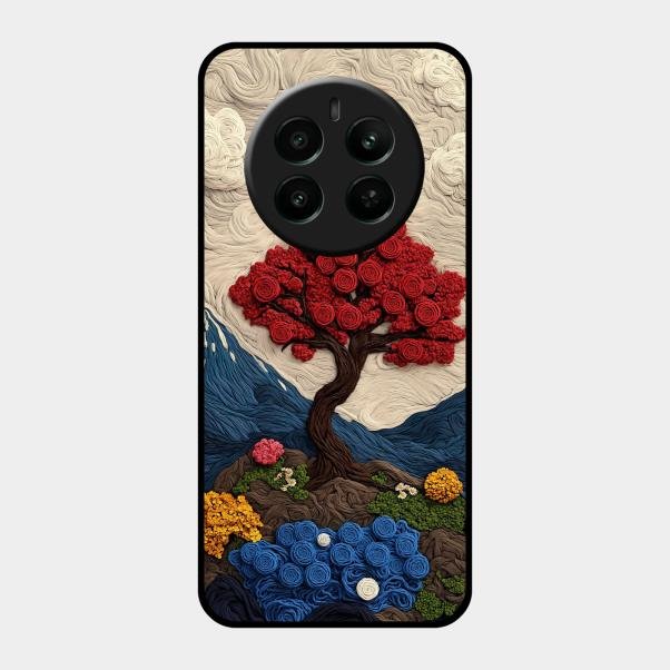 Eternal Nature Tapestry Glass Case Cover For Realme