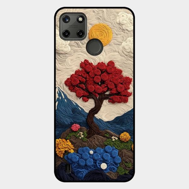 Eternal Nature Tapestry Glass Case Cover For Realme - ShopOnCliQ