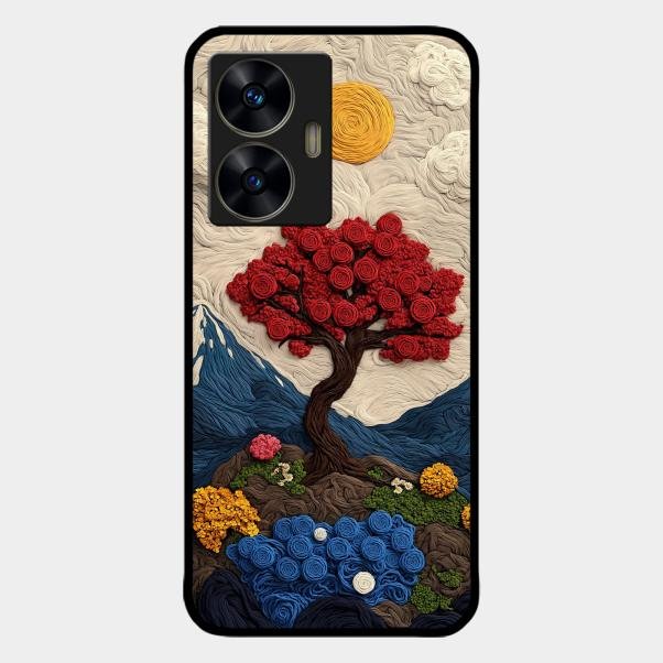 Eternal Nature Tapestry Glass Case Cover For Realme - ShopOnCliQ