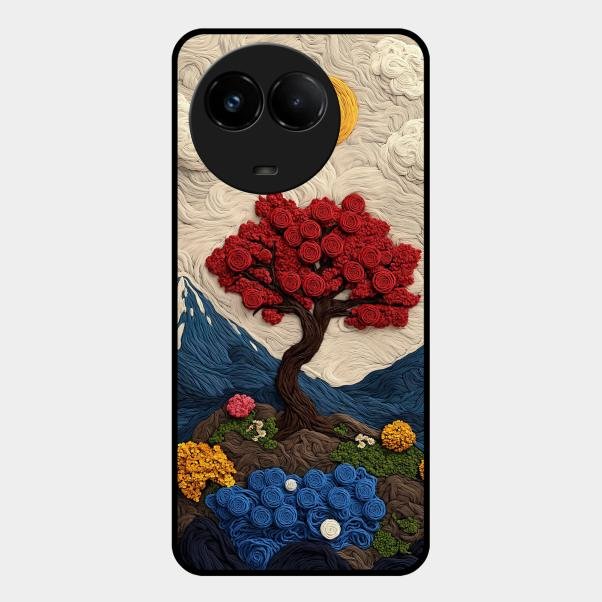 Eternal Nature Tapestry Glass Case Cover For Realme - ShopOnCliQ