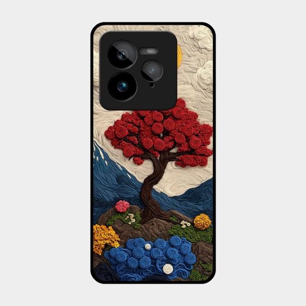 Eternal Nature Tapestry Glass Case Cover For Realme