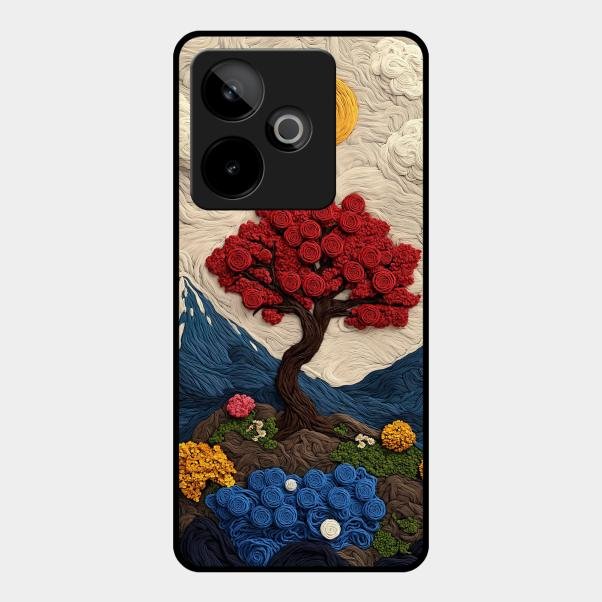 Eternal Nature Tapestry Glass Case Cover For Realme
