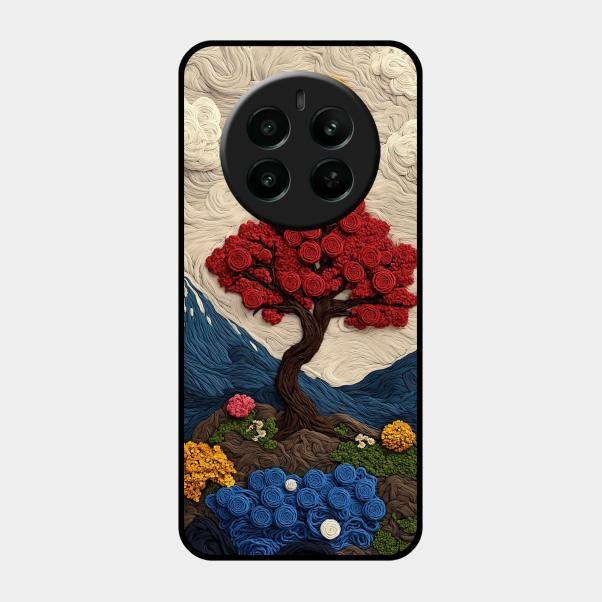 Eternal Nature Tapestry Glass Case Cover For Realme