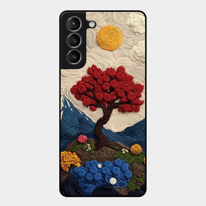 Eternal Nature Tapestry Glass Case Cover For Samsung - ShopOnCliQ