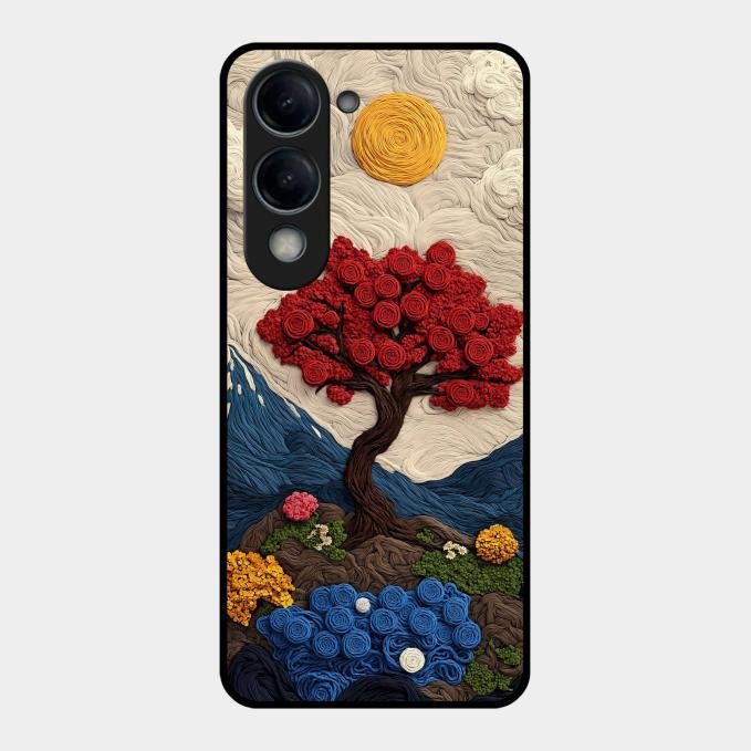 Eternal Nature Tapestry Glass Case Cover For Vivo - ShopOnCliQ
