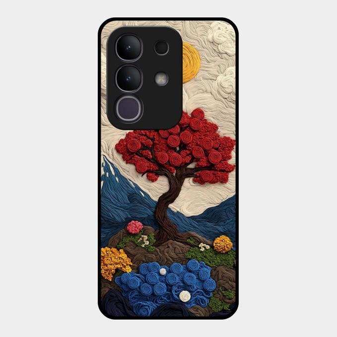 Eternal Nature Tapestry Glass Case Cover For Vivo - ShopOnCliQ