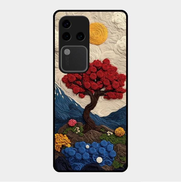 Eternal Nature Tapestry Glass Case Cover For Vivo - ShopOnCliQ