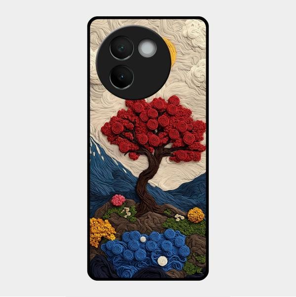 Eternal Nature Tapestry Glass Case Cover For Vivo - ShopOnCliQ