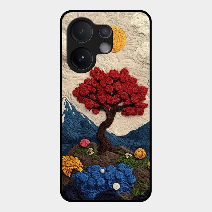 Eternal Nature Tapestry Glass Case Cover For Vivo - ShopOnCliQ