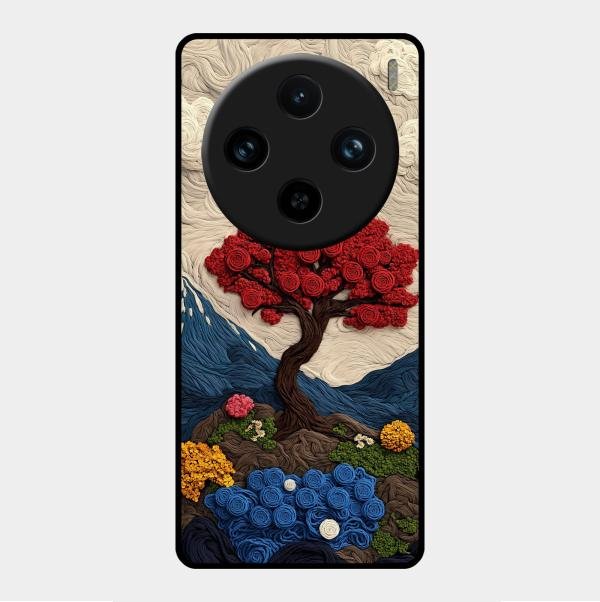 Eternal Nature Tapestry Glass Case Cover For Vivo - ShopOnCliQ