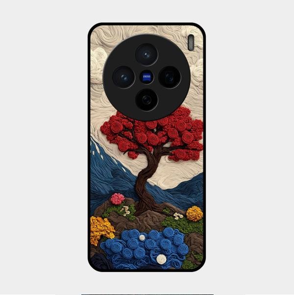 Eternal Nature Tapestry Glass Case Cover For Vivo - ShopOnCliQ