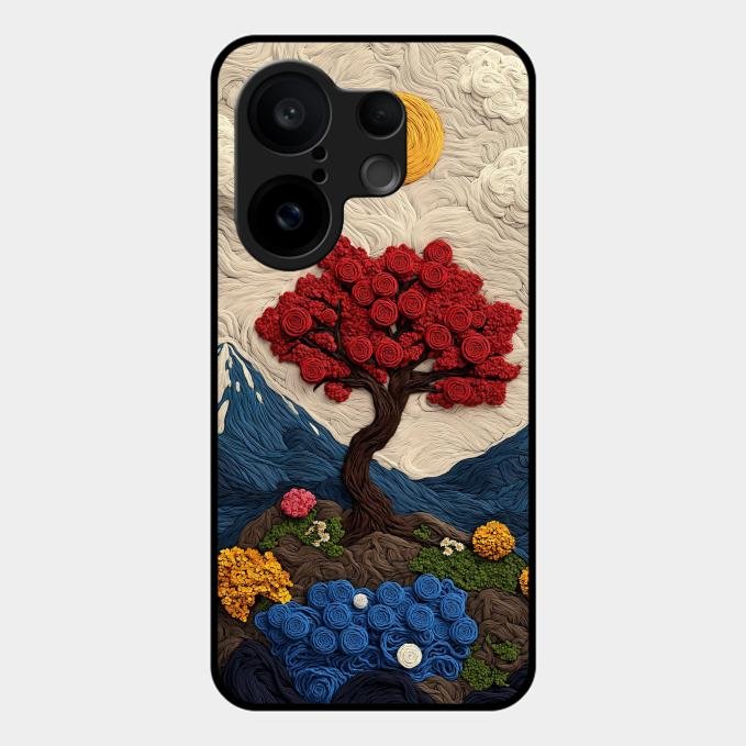 Eternal Nature Tapestry Glass Case Cover For Vivo - ShopOnCliQ